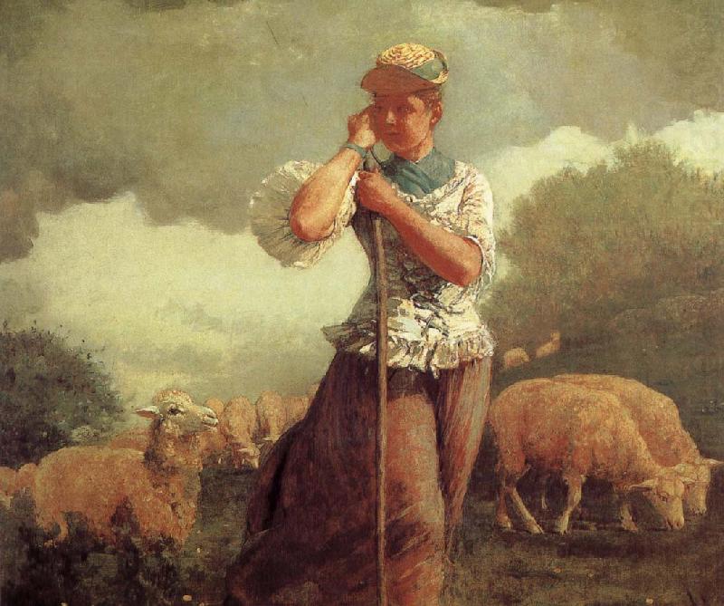Shepherdess, Winslow Homer
